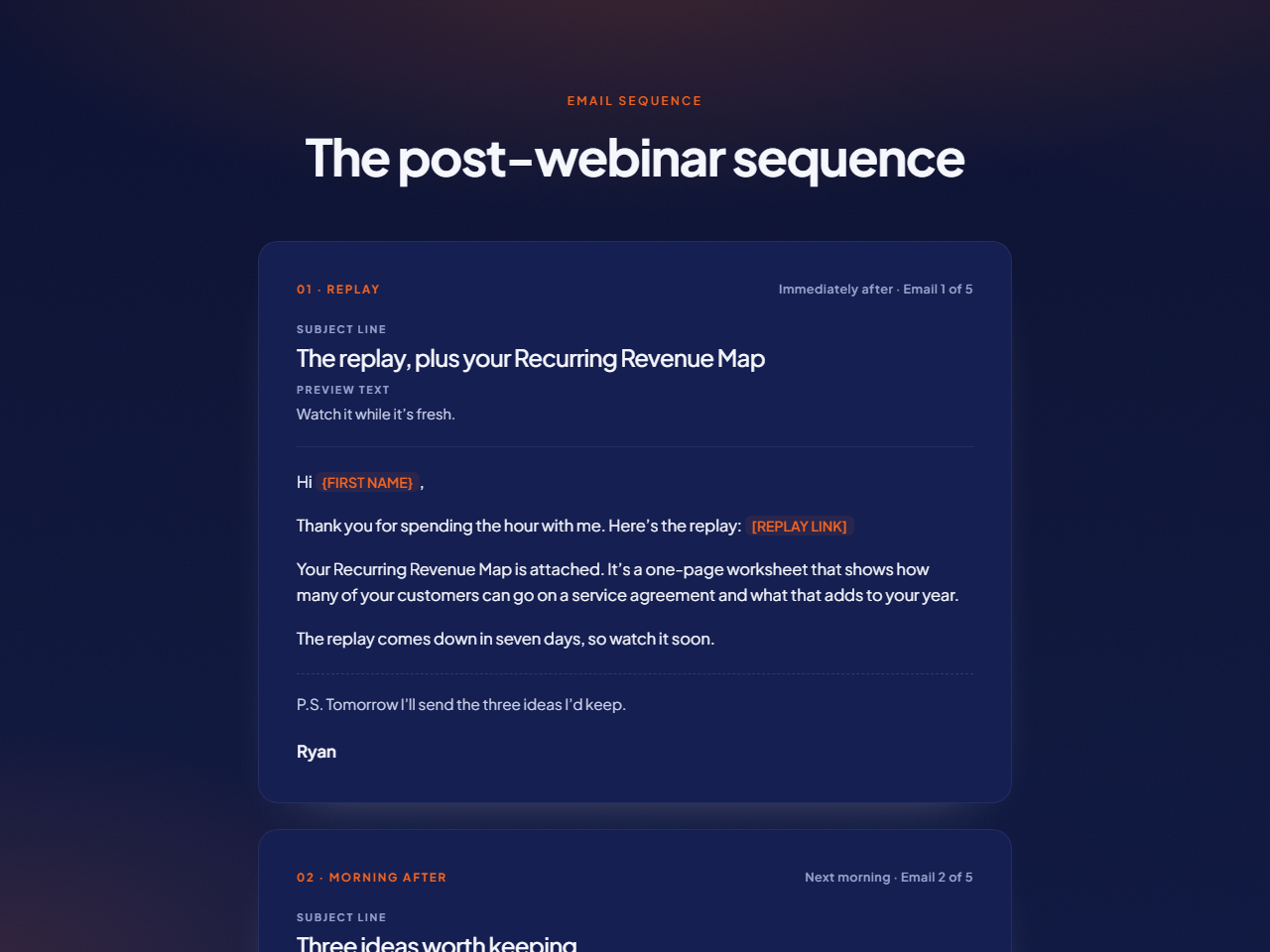 Post-webinar preview